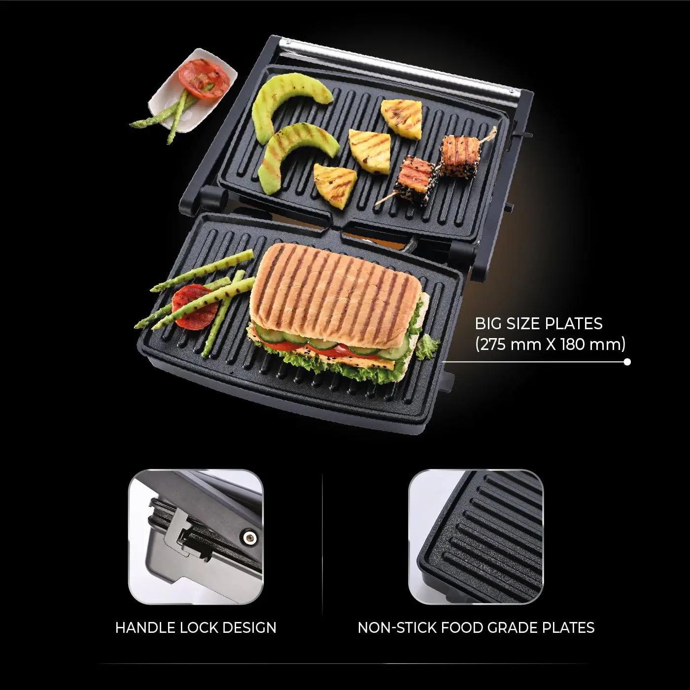 Usha IChef 2 Slice Sandwich Griller view 3