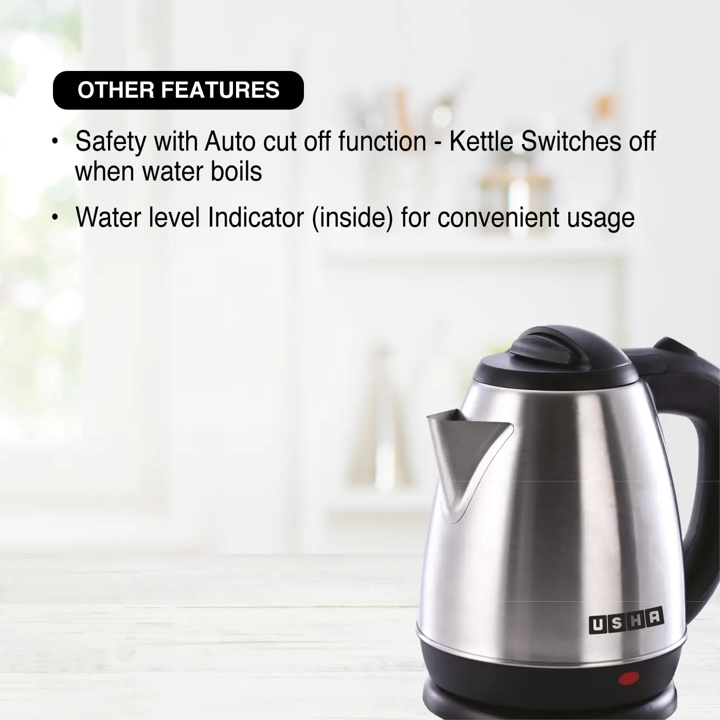 Usha SS 1.5 Litre Stainless Steel Electric Kettle view 4