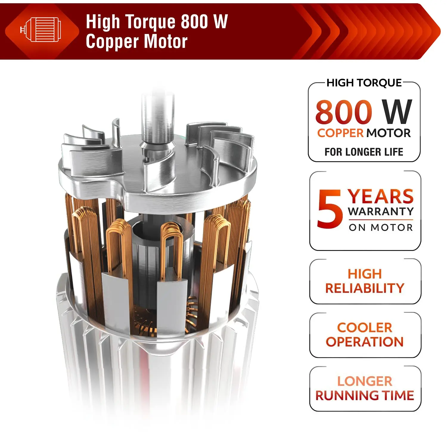 Usha TP800MX4 Trienergy+ 800 watt Mixer Grinder view 7
