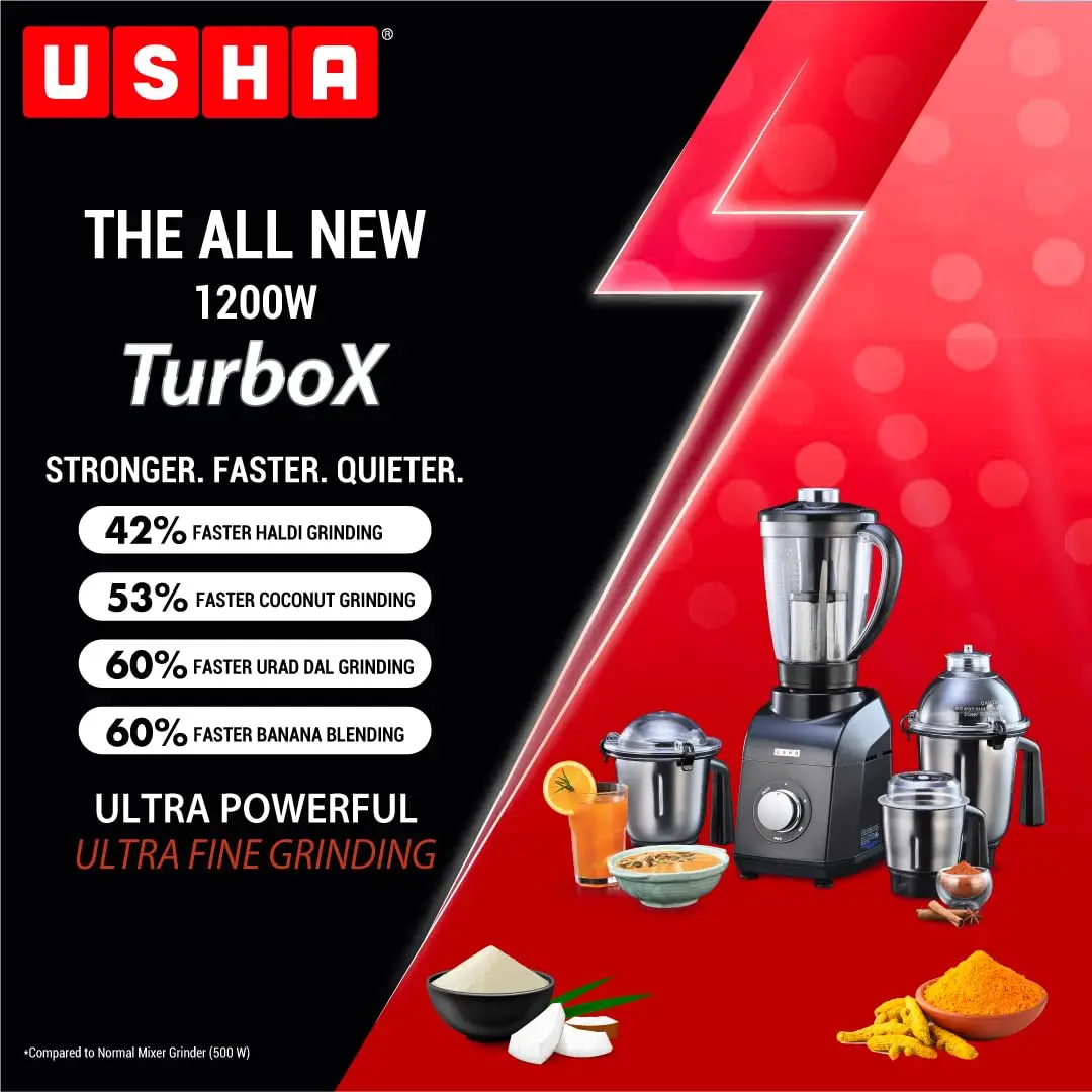 Usha TurboX 1200 Watt Mixer Grinder view 5
