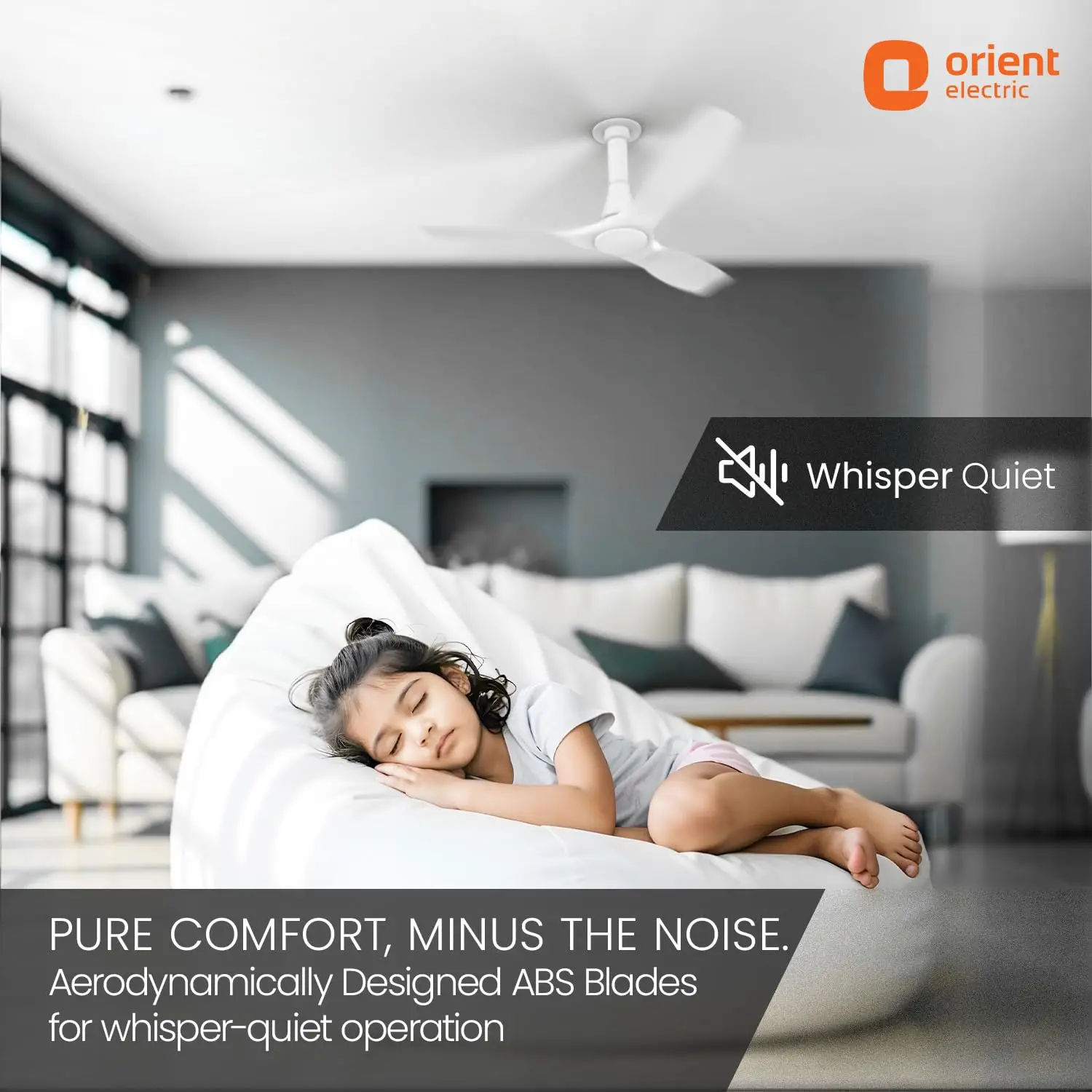 Orient Aerosleek BLDC 5 Star Rated Premium with Remote 1200mm Ceiling Fan view 2
