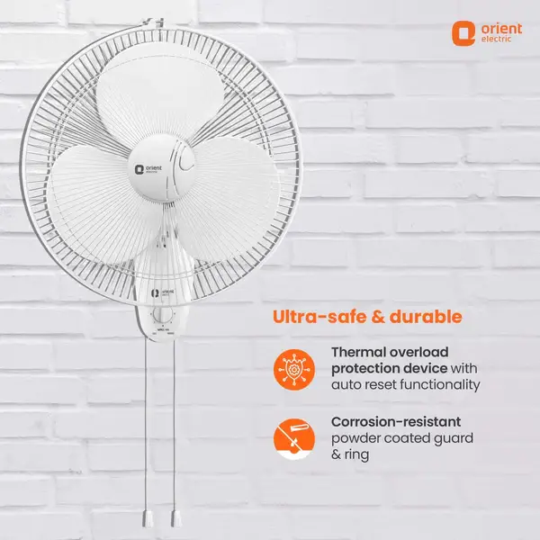 Orient Wall 44 400mm Wall Fan view 6