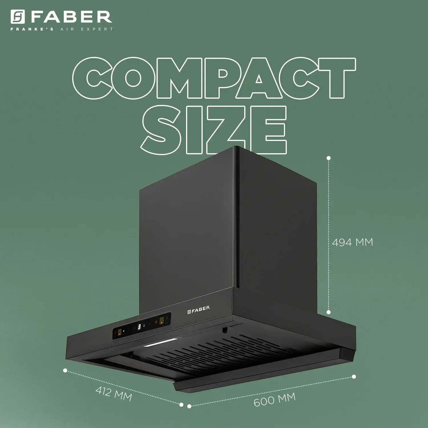 Faber Hood Charm BLDC HC SC FL BK IN 90 –T Chimney view 10