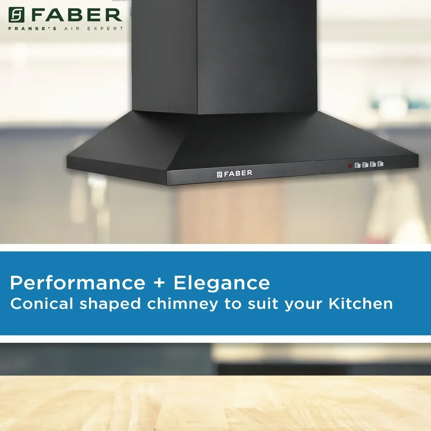 Faber Hood Pluto PB BF BK 60 Chimney view 5