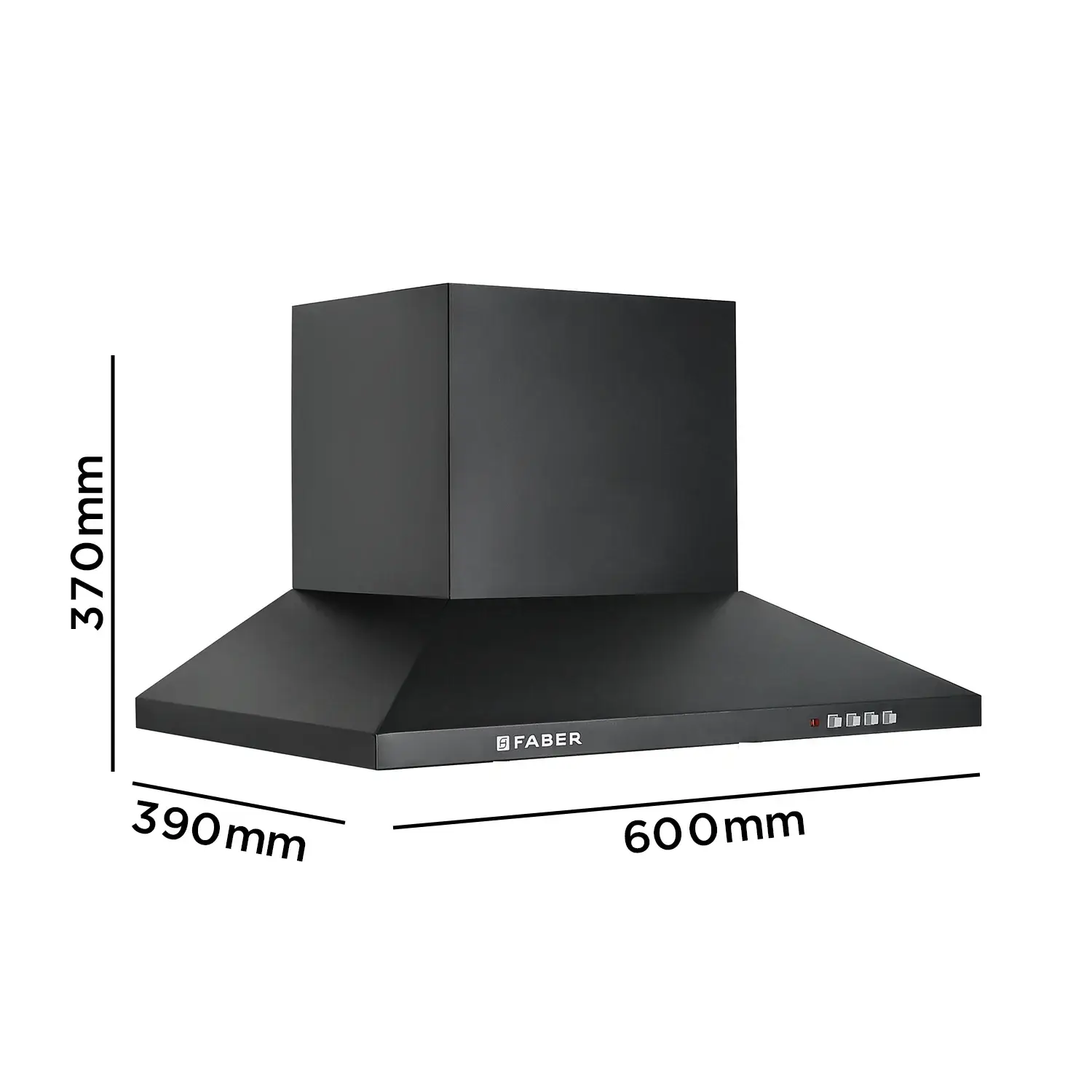 Faber Hood Pluto PB BF BK 60 Chimney view 8