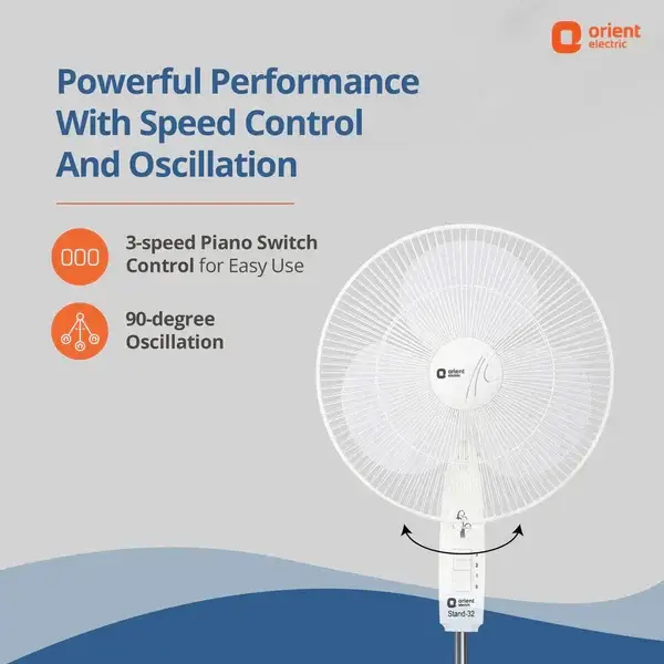 Orient Stand 32 400mm Pedestal Fan view 5
