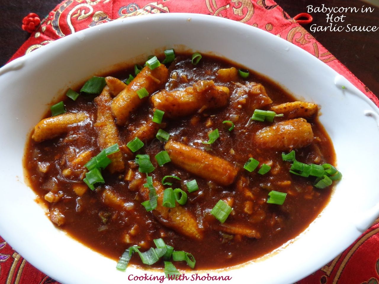 Babycorn in Hot Garlic Sauce || 750ml || Serves 2+ ||