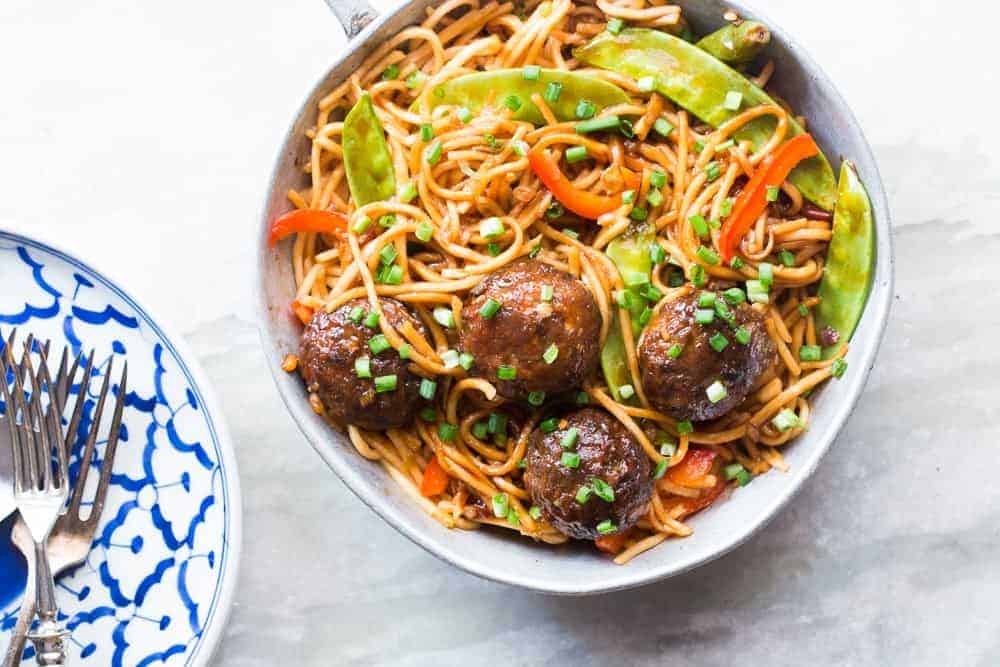 Veg Manchurian with Noodles