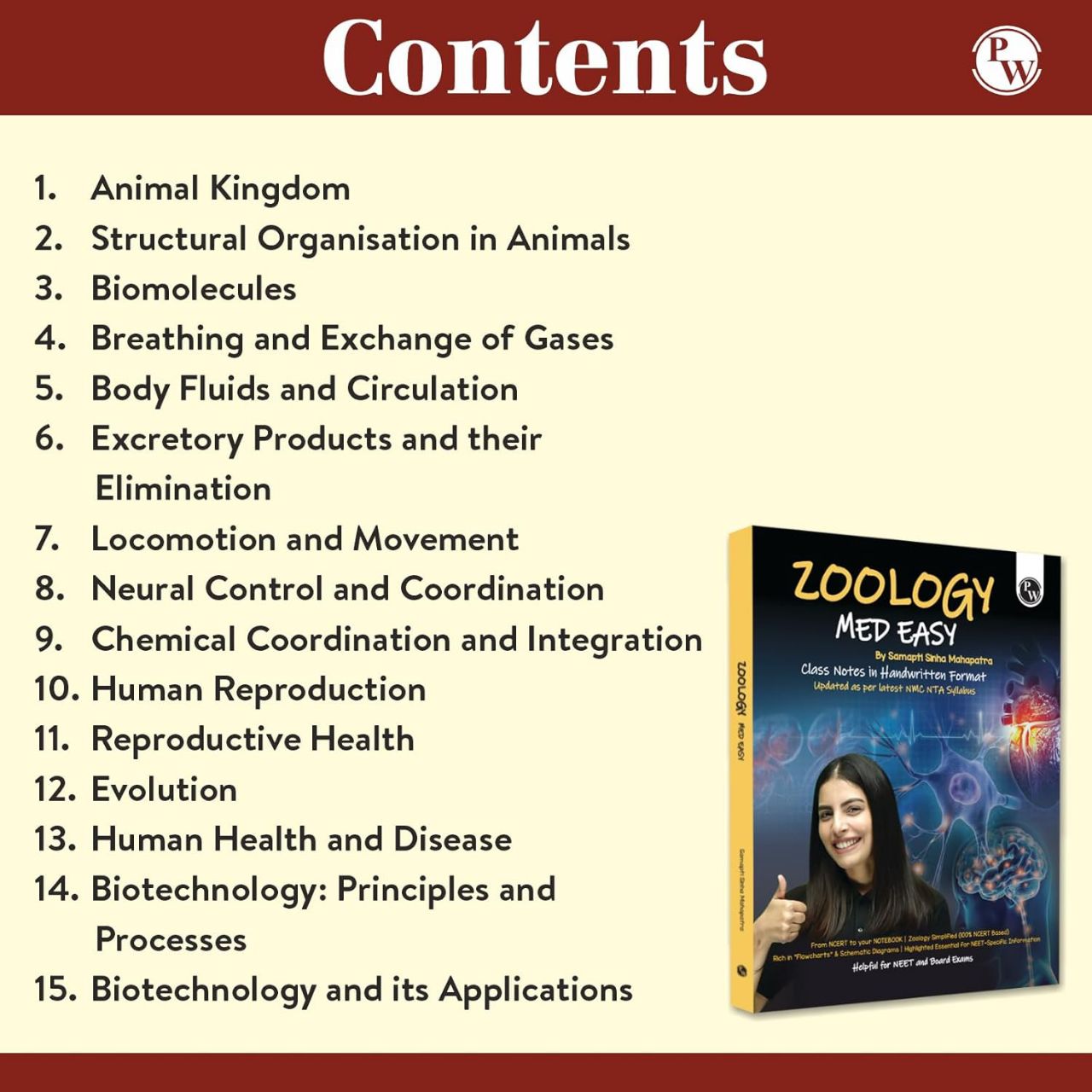 Physics Wallah PW Zoology Med Easy Handwritten Notes by Samapti Sinha Mahapatra | 9789360345068 view 5