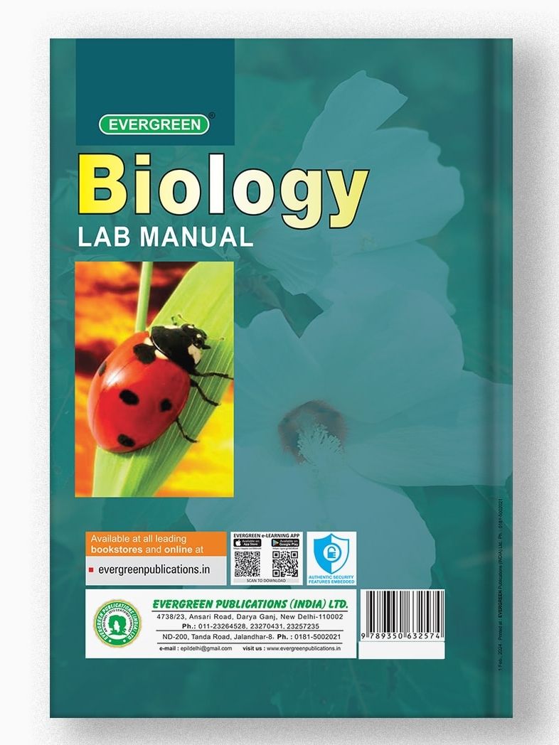 Candid CBSE 11 Biology Lab Manual | Evergreen Publication | 9789350632574 view 2