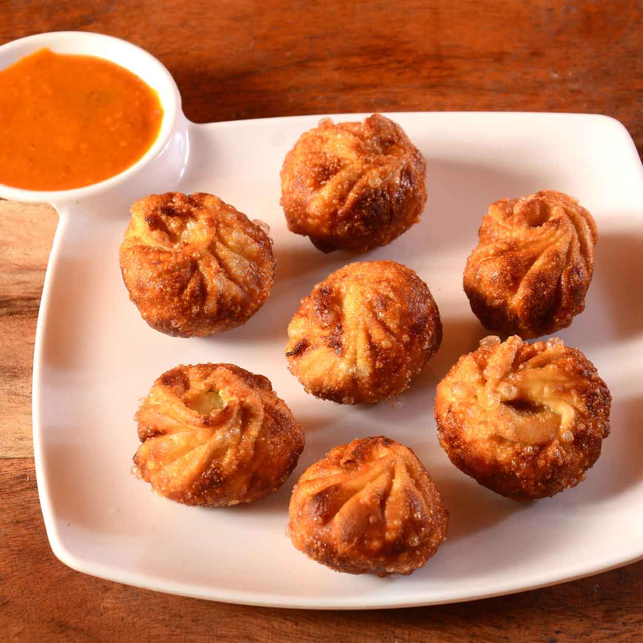 Veg Momos Fried Full view 3