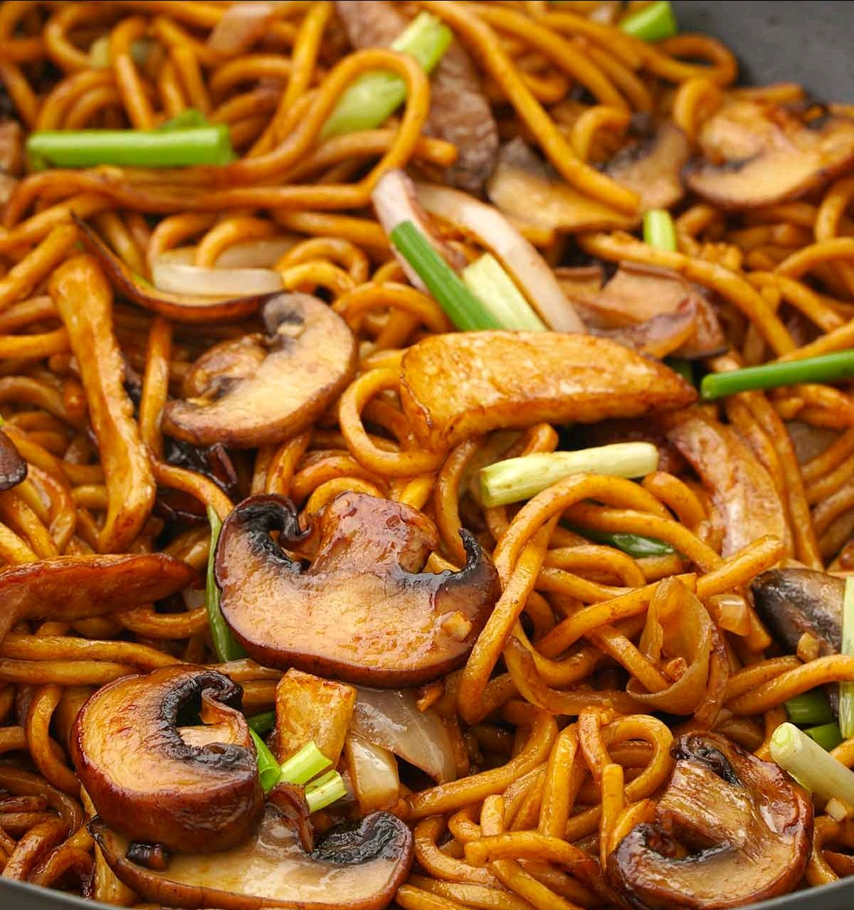 Mushroom Noodles Half