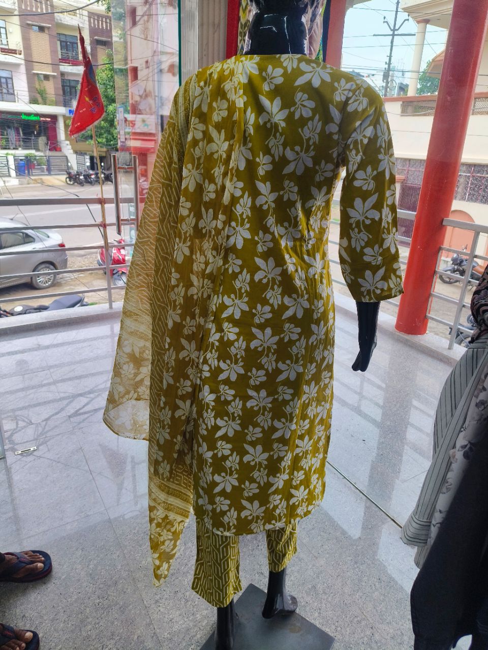 Yellow Floral Kurti Set