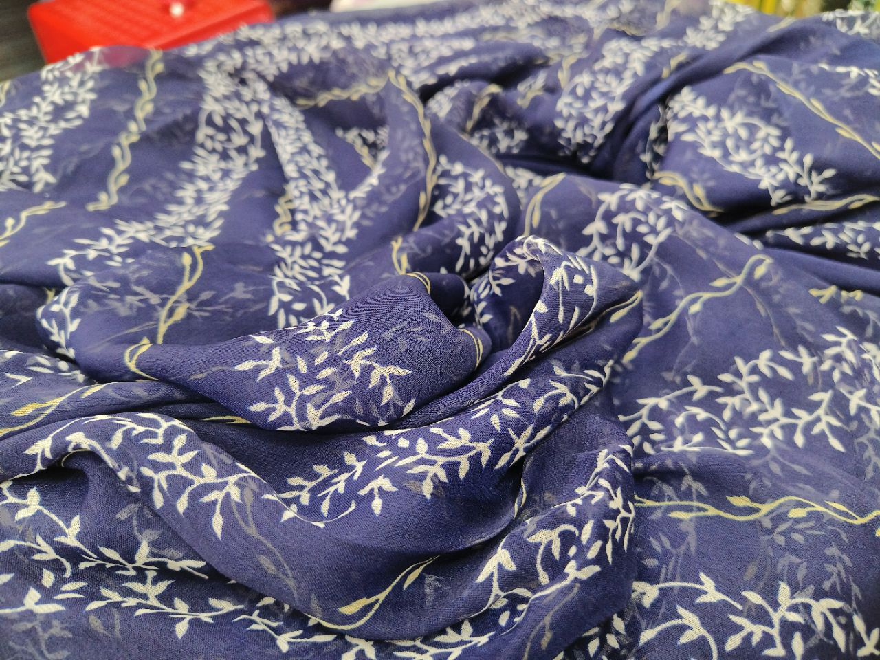 Blue Siffon Saree