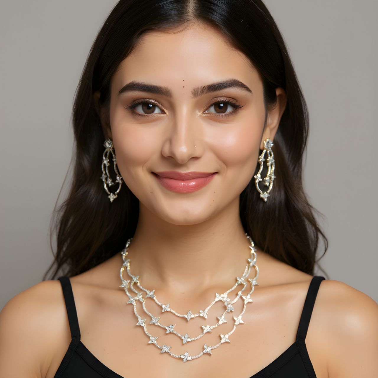 Devangna Sparkling Necklace Set