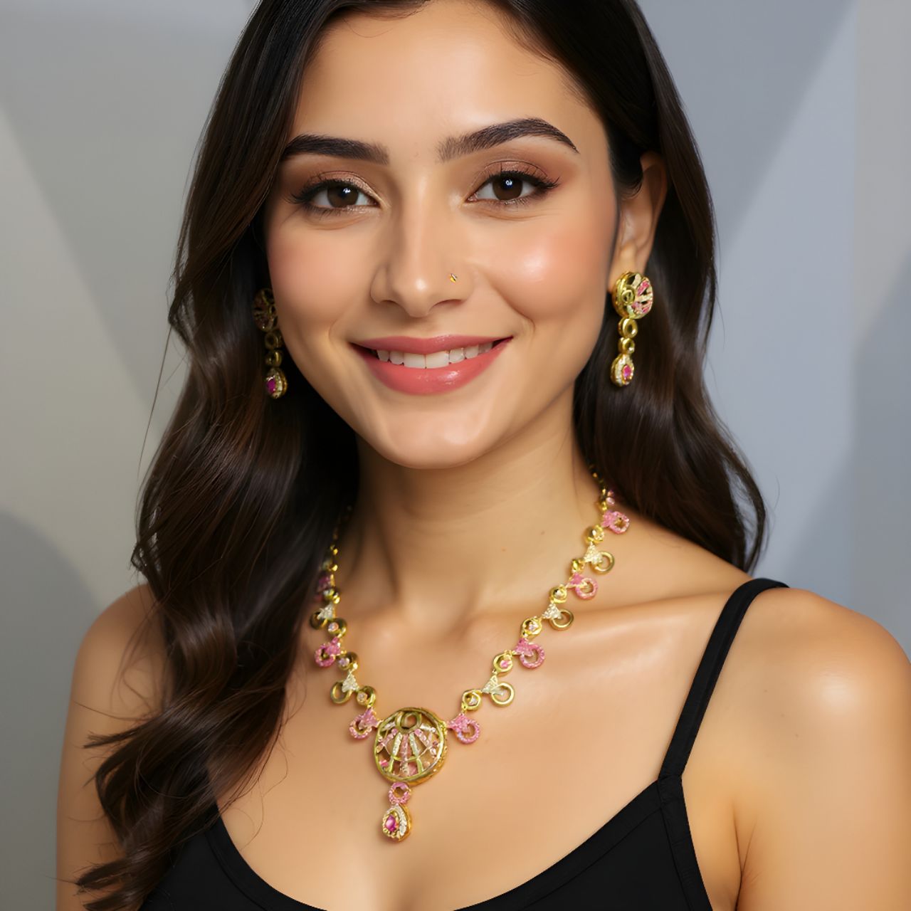 Elegant Gold-Plated Necklace Set