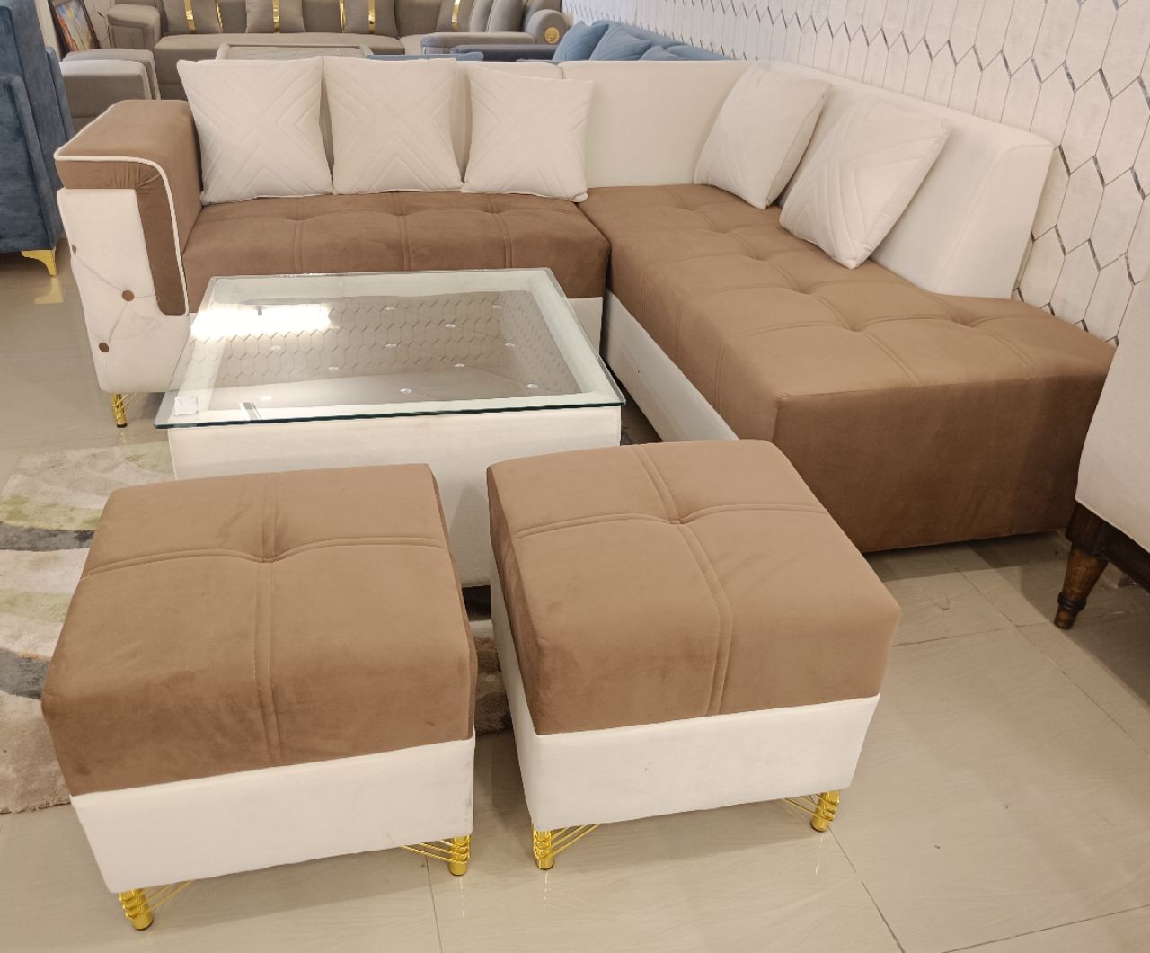 Elegant L-Shaped Sofa view 2
