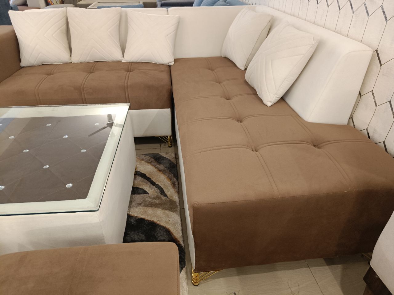 Elegant L-Shaped Sofa view 3