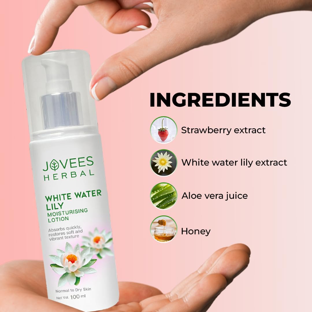 Jovees White Water Lily Moisturizing Lotion - 200 ml view 3