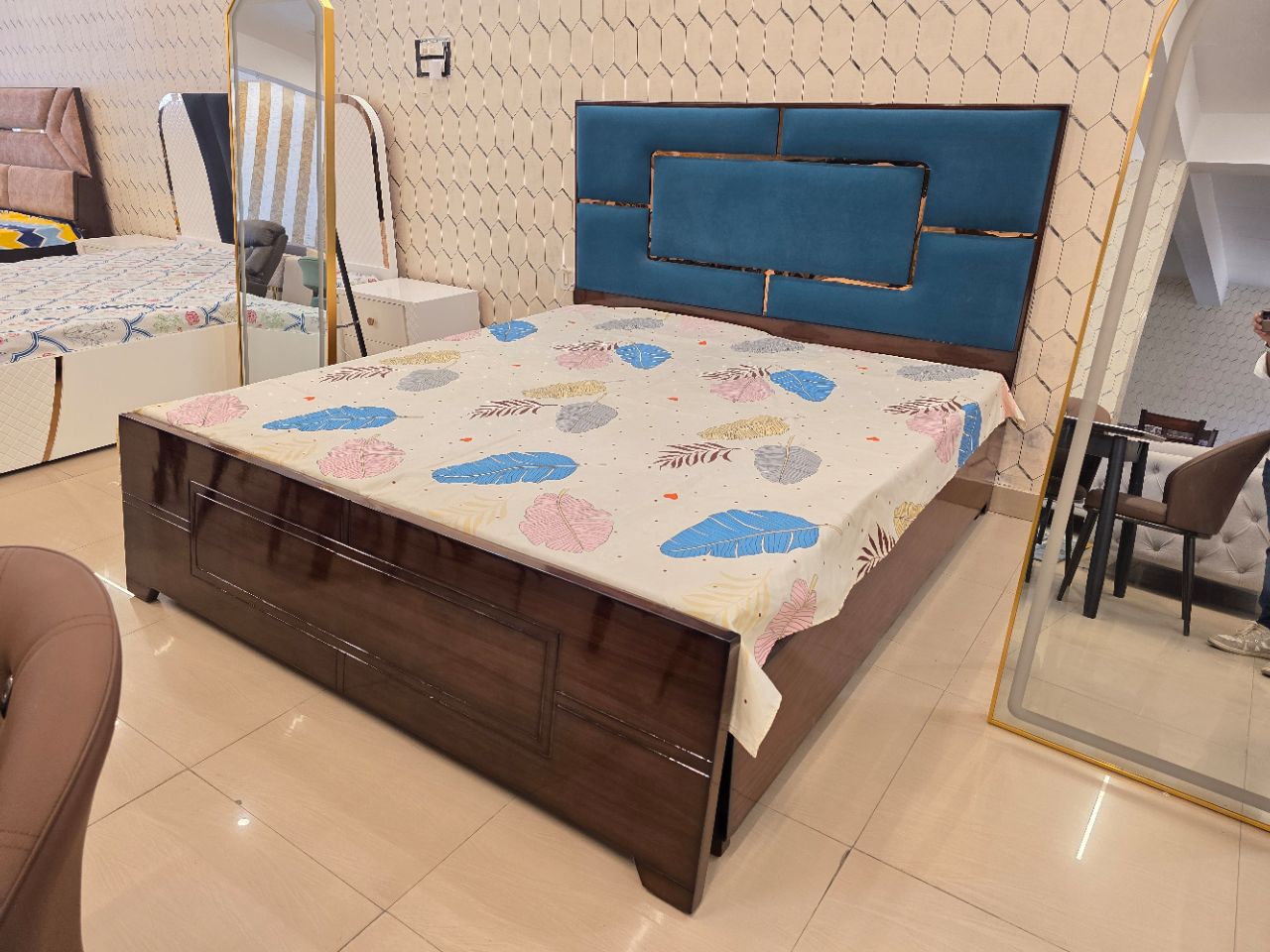 The 'Zenith' Modern Wooden Storage Bed view 4