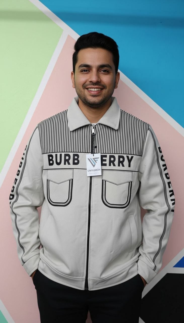 Burberry Striped Zip Jacket