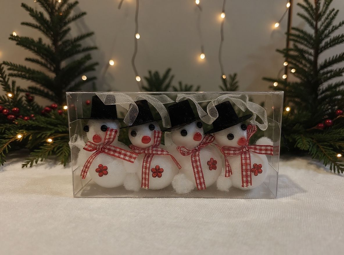 Snowman Christmas Decoration 3/6"