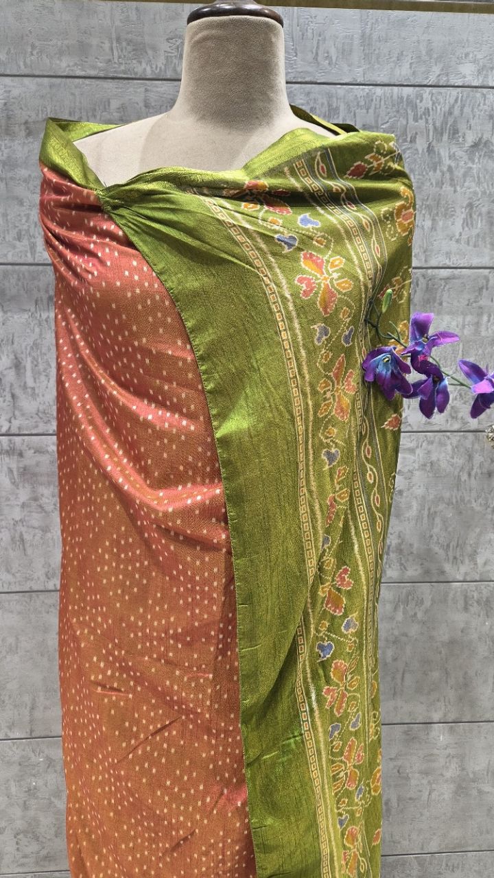 Traditional  Unstitched Ikat Printed  Suit view 4