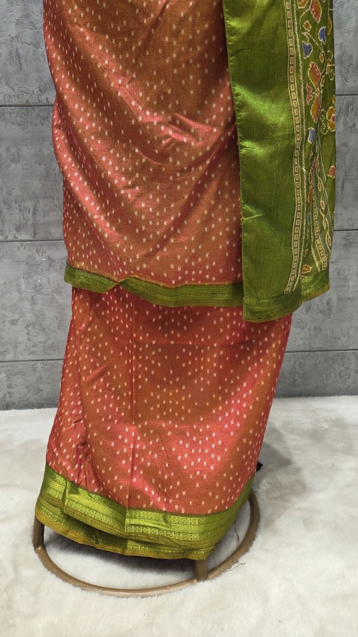 Traditional  Unstitched Ikat Printed  Suit view 3
