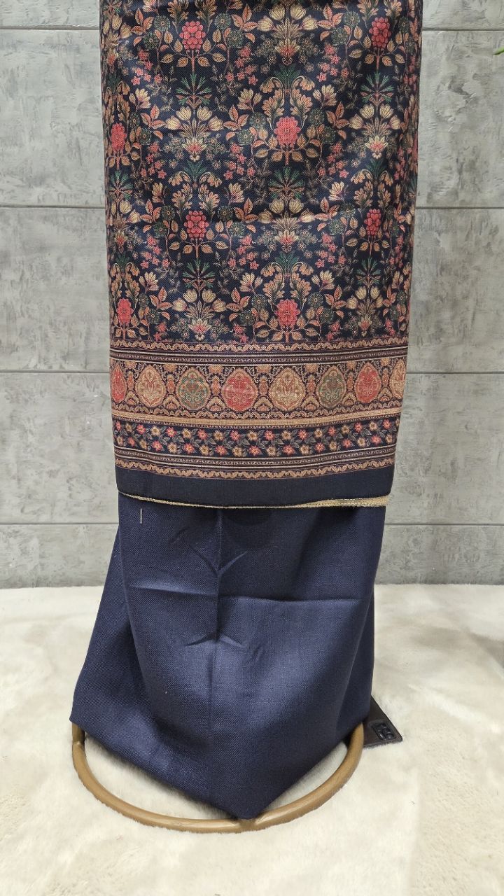 Traditional Printed Woolen Salwar Suit view 3