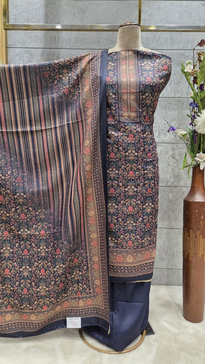 Traditional Printed Woolen Salwar Suit view 2