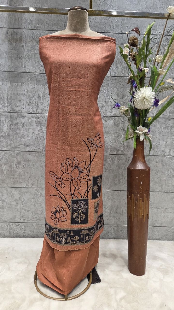 Traditional Patterned Woolen Suit view 5