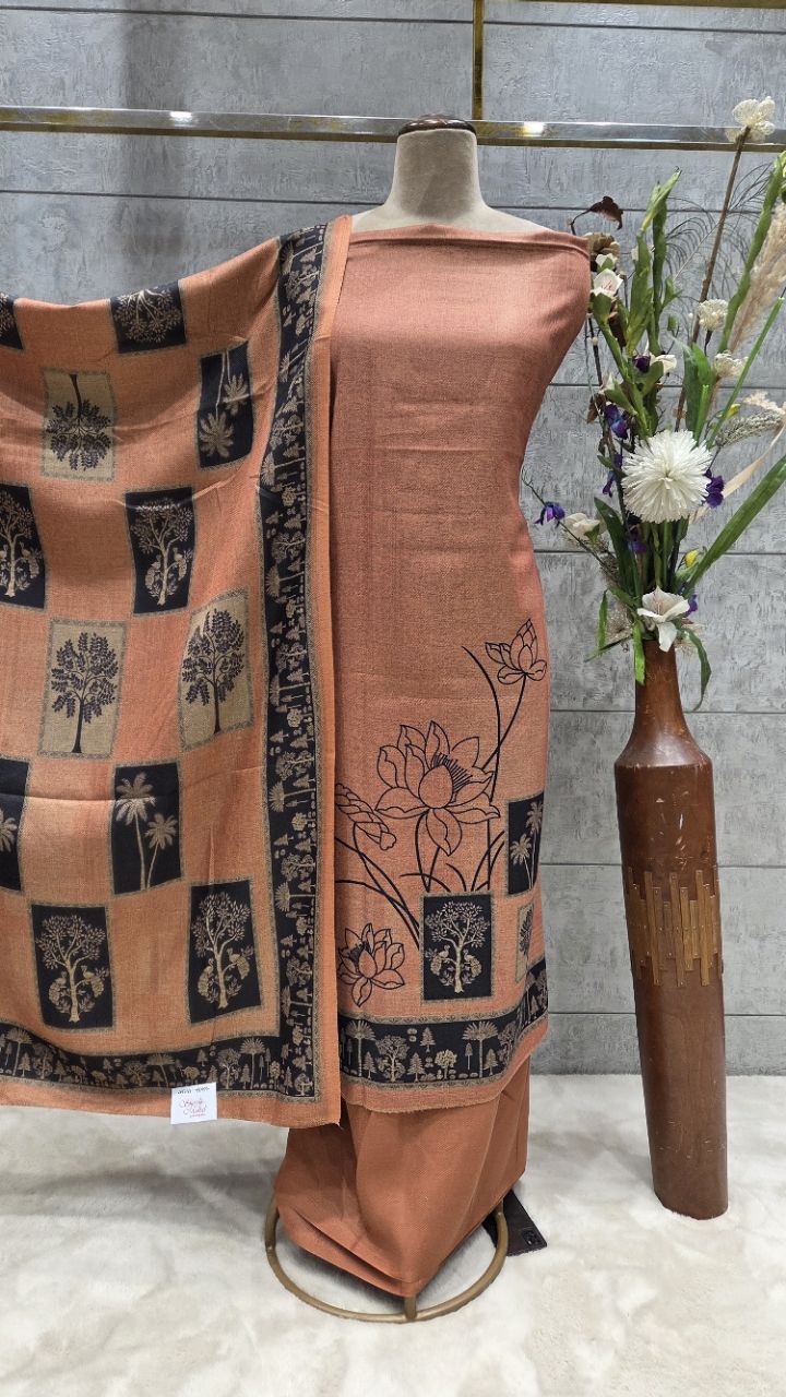 Traditional Patterned Woolen Suit view 2
