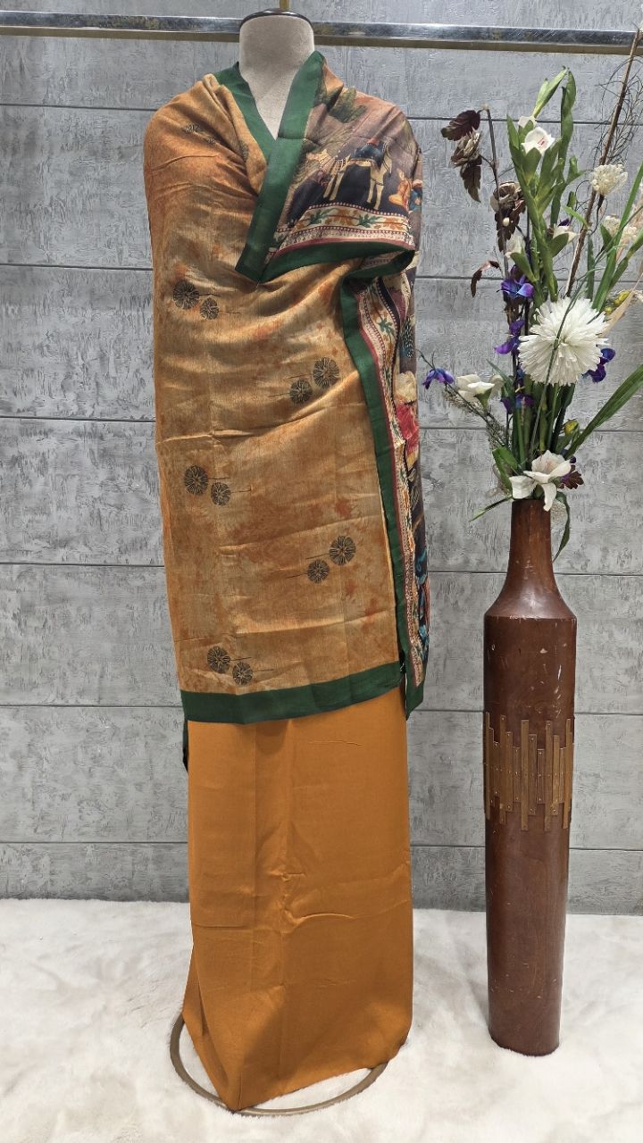 Traditional Unstitched Indian Suit view 6