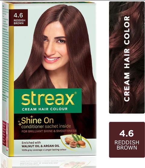 Streax Cream Hair Color 4.6 Reddish Brown