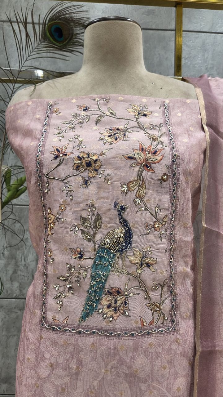 Embroidered Silk Kurta view 4