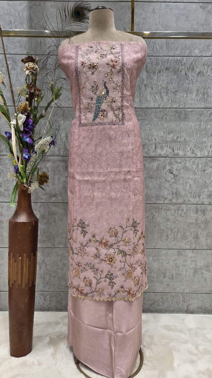 Embroidered Silk Kurta view 2