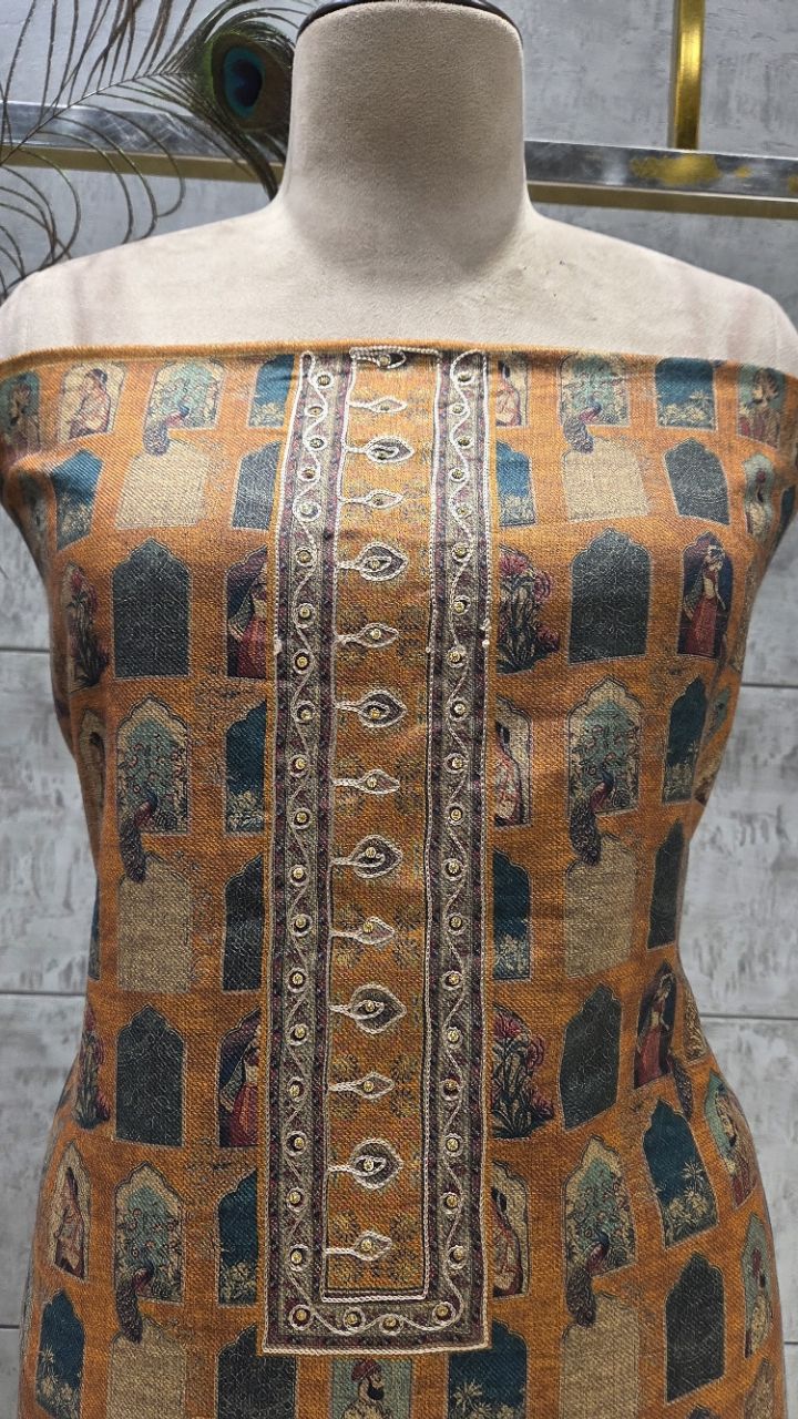 Traditional Indian Unstitched Suit view 4