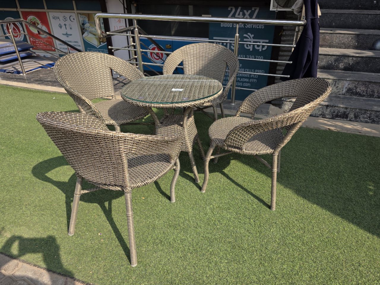 Wicker Outdoor Chair Set view 2