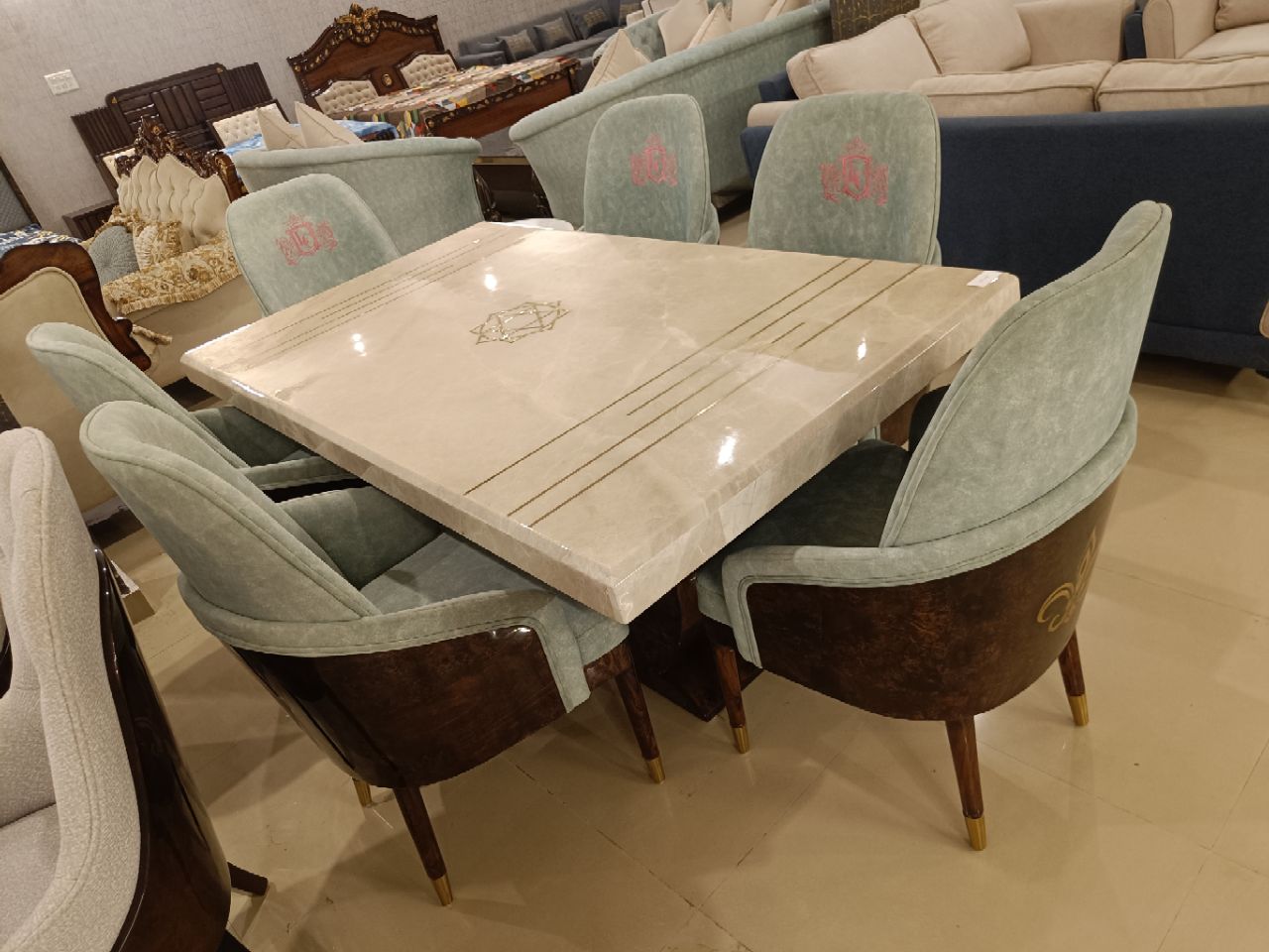 Elegant Marble Dining Set