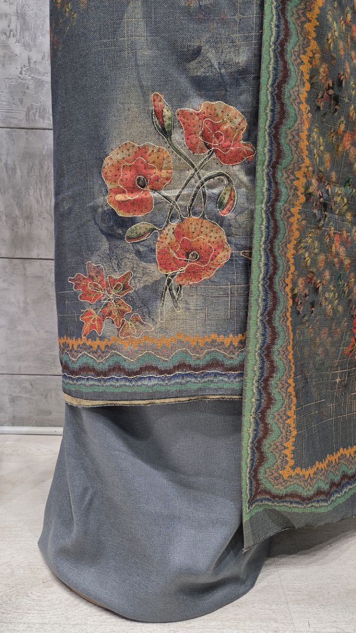 Winter Woolen Unstitched Suit view 3