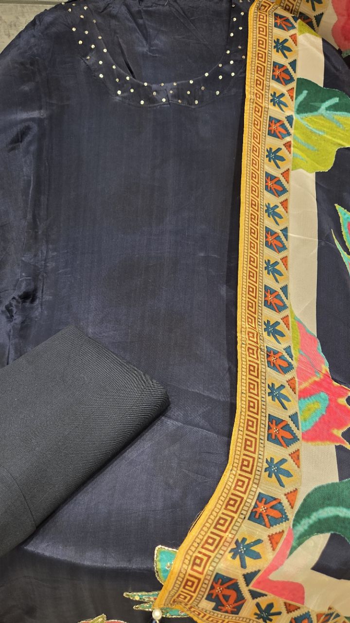 Floral Embroidered Unstitched Suit view 3