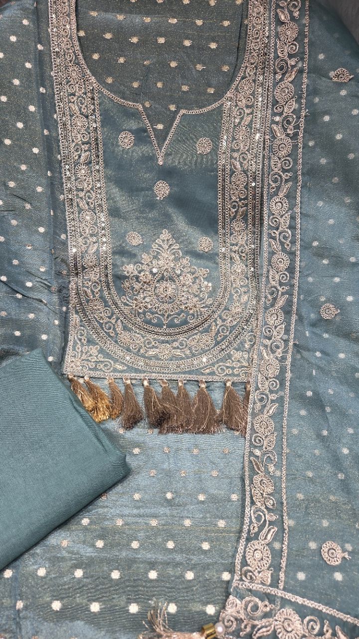 Embroidered Ethnic Unstitched Suit view 3
