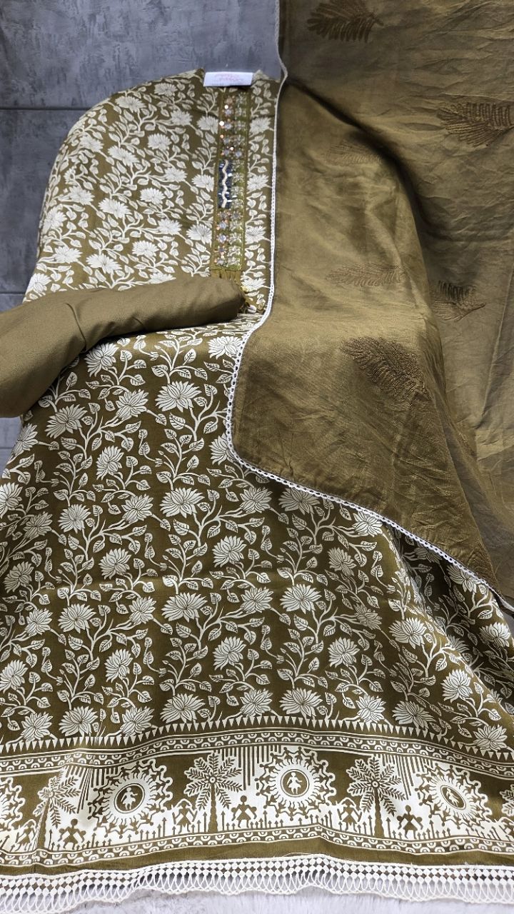 Elegant Ethnic Unstitched Suit view 2