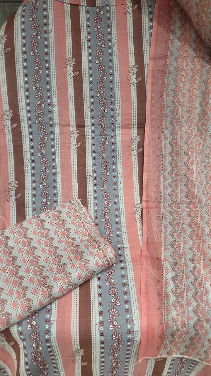 Elegant Printed Ethnic Unstitched Suit view 3