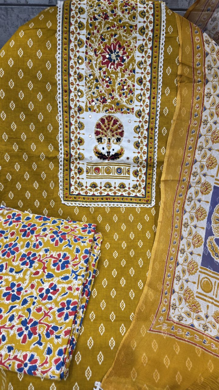 Designer Ethnic Unstitched Suit view 3
