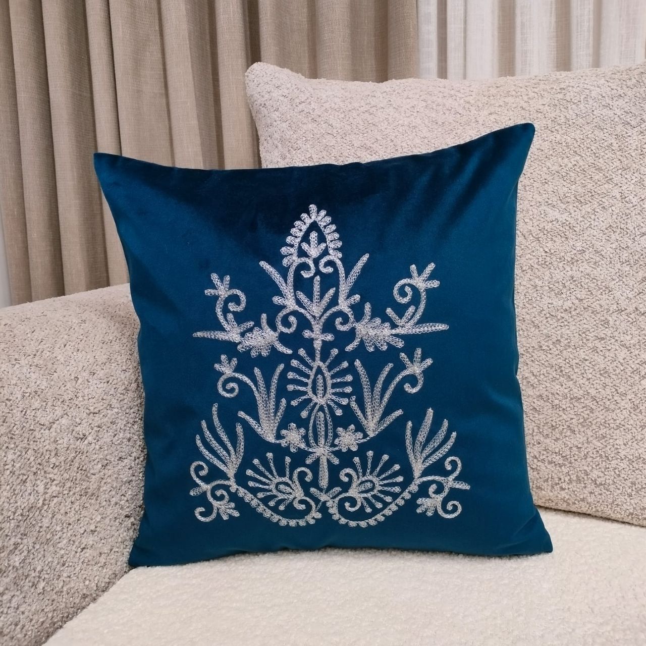 Linens Studio Velvet Embroidered Cushion Cover CC-144 view 4