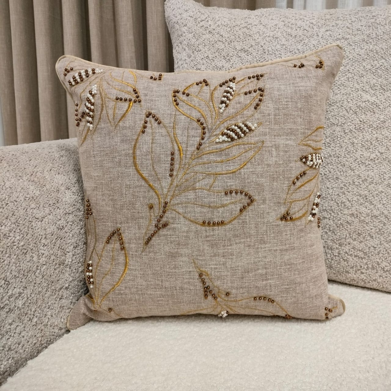 Linens Studio Cotton Embroidered Cushion Cover CC-389 view 4