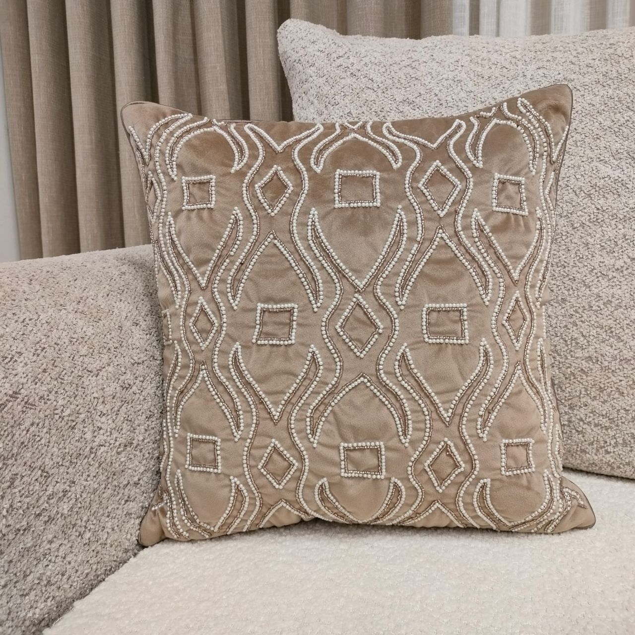 Linens Studio Velvet Embroidered Cushion Cover CC-165 view 4
