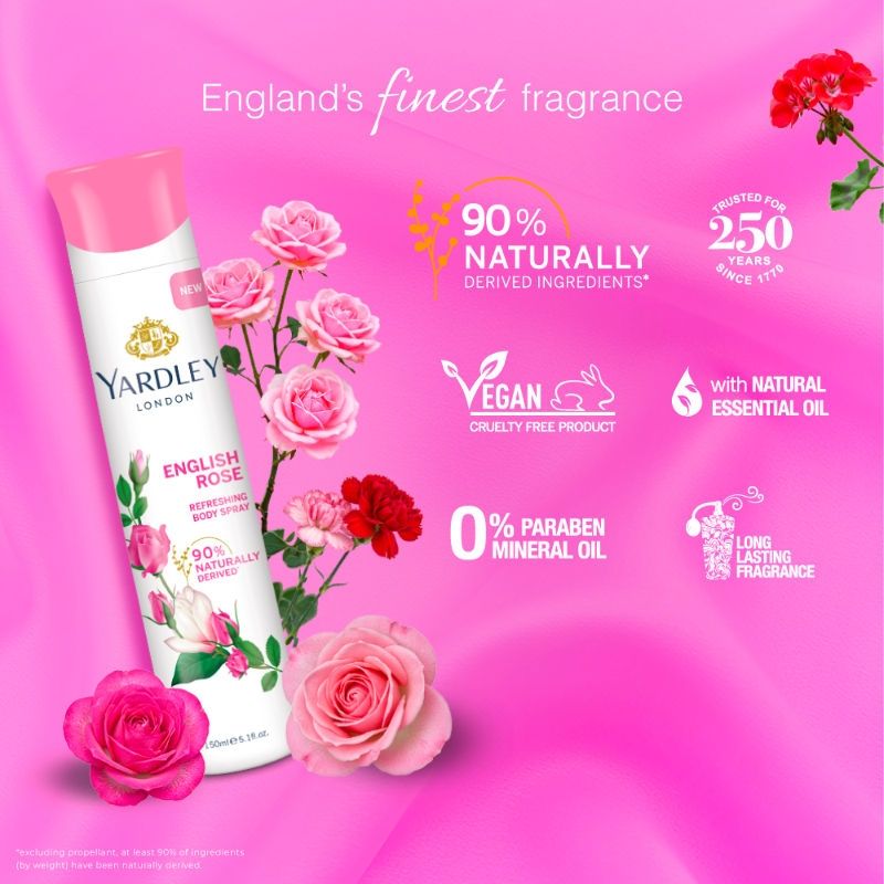 Yardley London English Rose Body Spray view 5