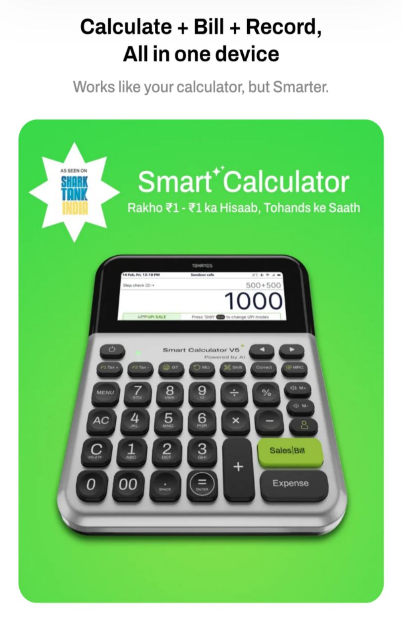Tohands Smart Calculator V5 with 2" Thermal Printer